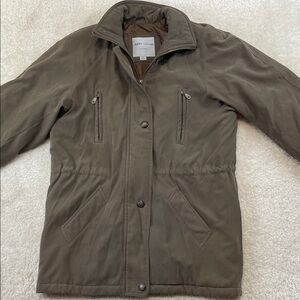 Larry Levine Sport Women’s XS Brown Insulated Winter Coat Zip Snap Jacket